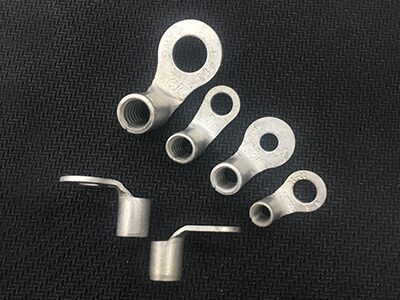 Non Insulated Ring Terminals, (Solderless Terminals) 90° Angled, Standard Type